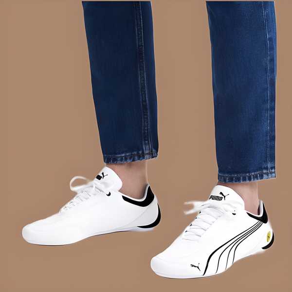 Men’s White Driving Casual Shoes – Comfortable Synthetic Leather Loafers