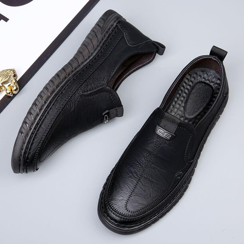 Men’s Trendy Daily Wear Casual Shoes – Stylish Black Lace-Up Sneakers
