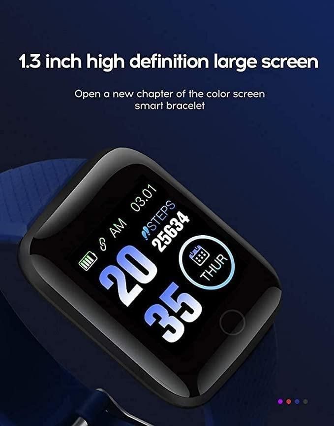 ID116 Plus Color Screen Smart Watch & Fitness Tracker: All-in-One Heart Rate, Blood Pressure, Pedometer, and Sleep Monitor